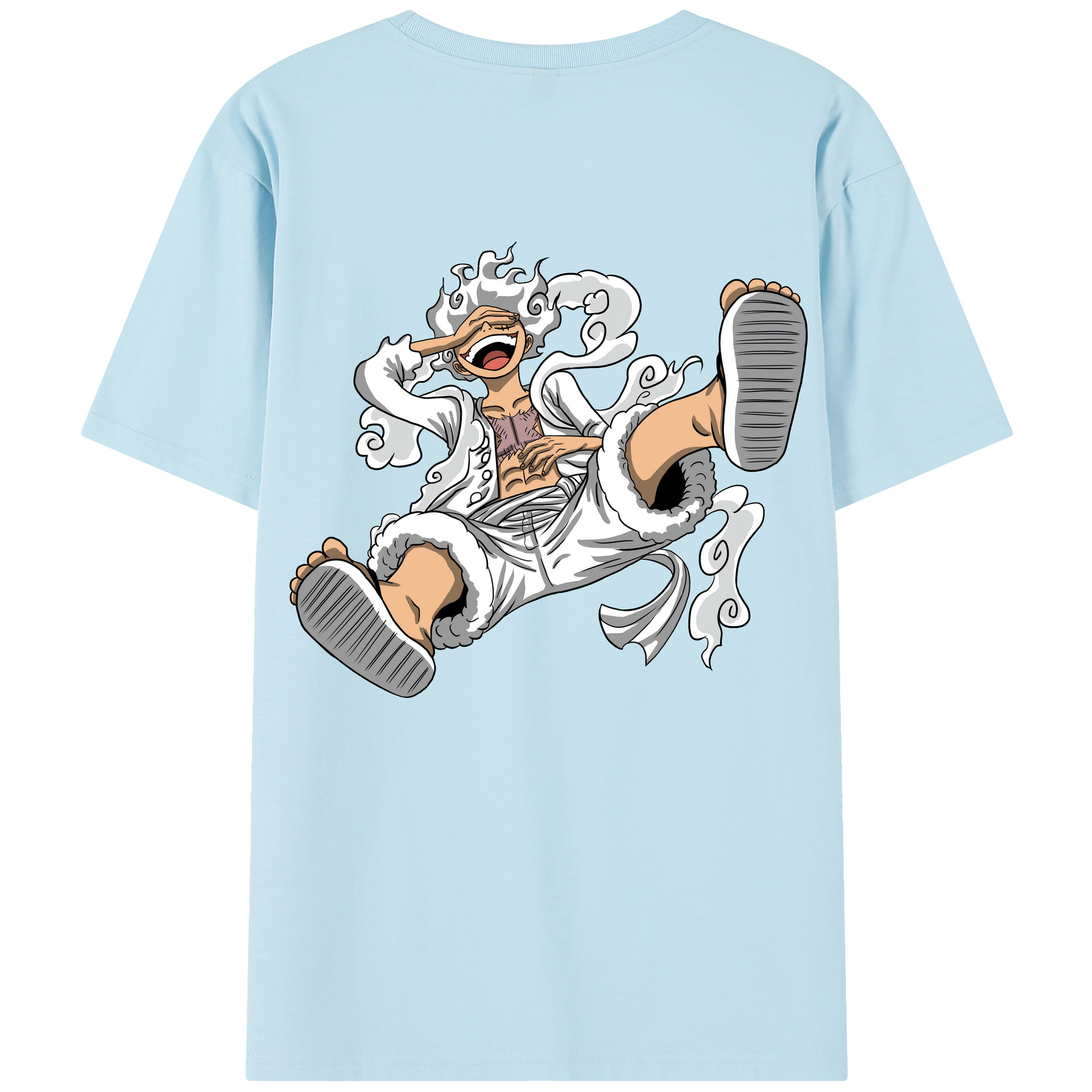 ワンピース モンキー・D・ルフィ ONE PIECE Monkey D. Luffy 綿100％半袖Tシャツ（背面プリント）